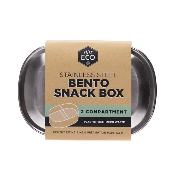 Ever Eco Stainless Steel Bento Snack Box 2 Compartments 580ml