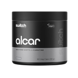 Switch Nutrition Alcar 100% Pure Acetyl L-Carnitine 60 Capsules