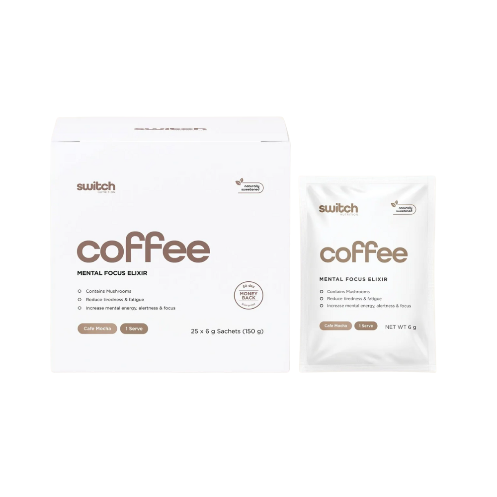 Switch Nutrition Coffee Mental Focus Elixir Cafe Mocha 25 Pack