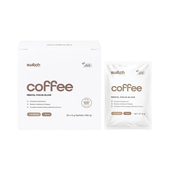 Switch Nutrition Coffee Mental Focus Elixir Cafe Mocha 25 Pack
