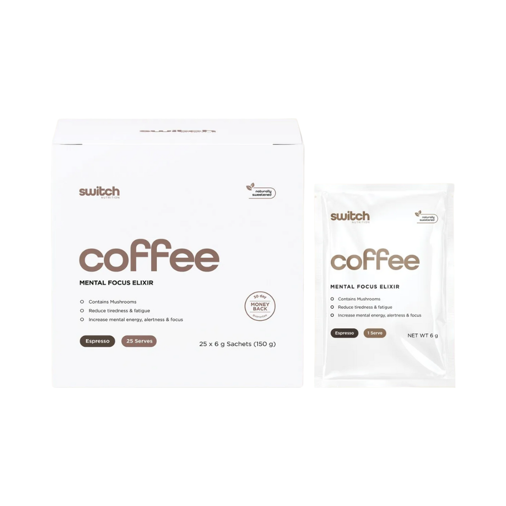 Switch Nutrition Coffee Mental Focus Elixir Espresso Sweetened 25 Pack