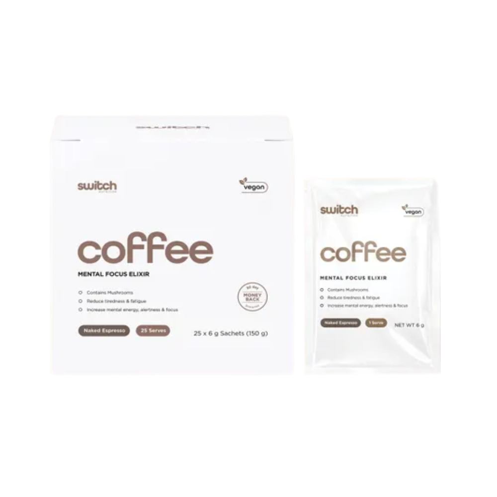 Switch Nutrition Coffee Mental Focus Elixir Naked Espresso 25 Pack