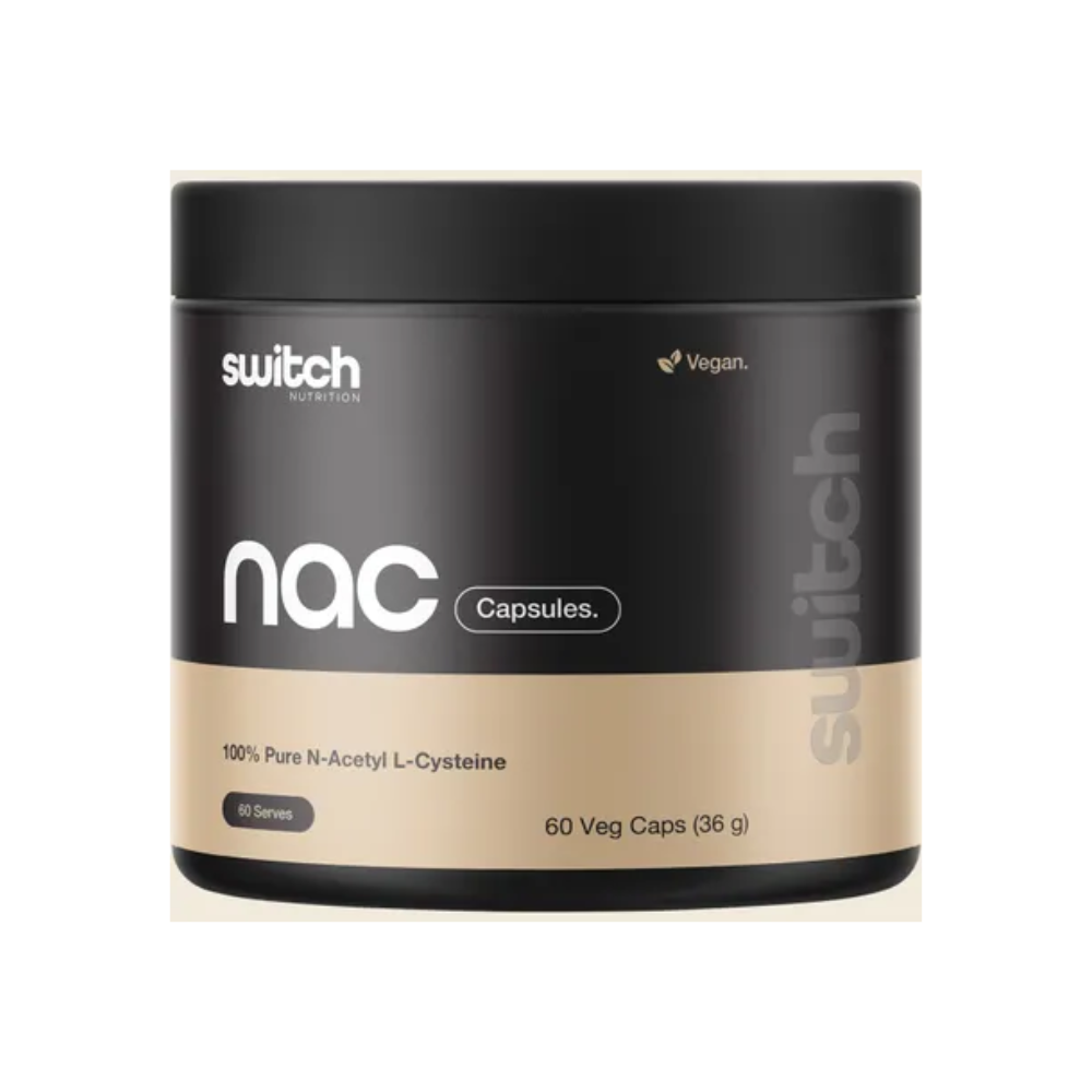 Switch Nutrition NAC 100% N-Acetyl L-Cysteine 60 Caps