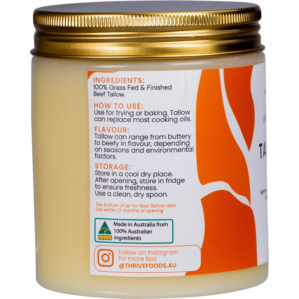 Thrive Tallow 100% Grass Fed Tallow