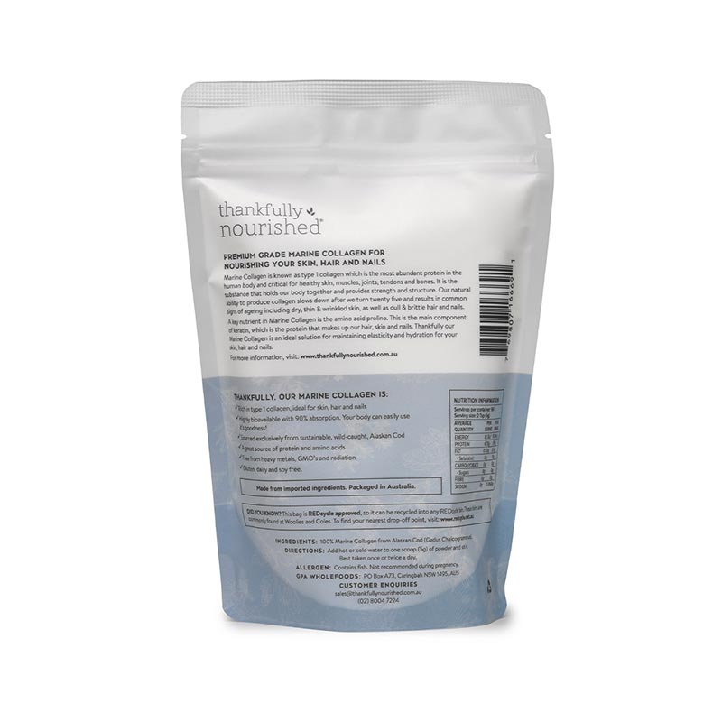 Thankfully Nourished Marine Collagen 300g