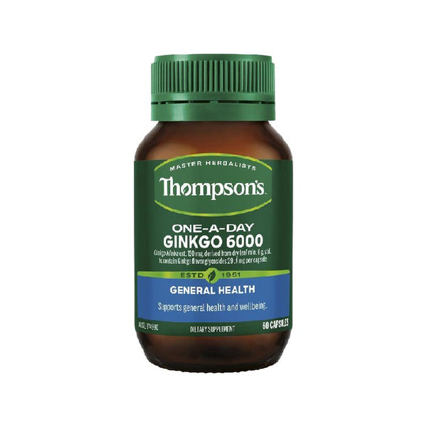 Thompson's One-a-day Ginkgo Biloba 6000mg 60 Capsules