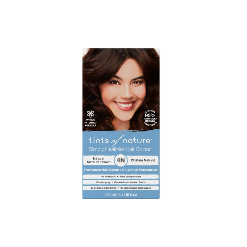 Tints of Nature 4N Natural Medium Brown Permanent Hair Colour 130ml