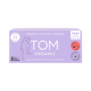 Tom Organic Cotton Tampons Super 32 Pack