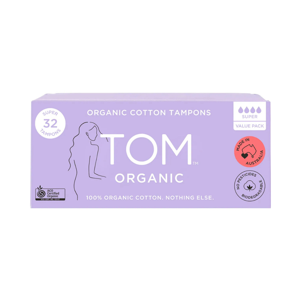Tom Organic Cotton Tampons Super 32 Pack