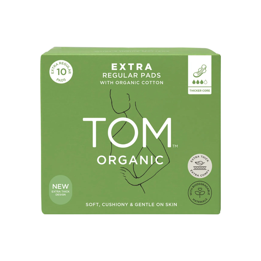 Tom Organic Pads Extra Regular 10 Pack