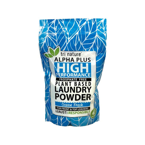 Tri Nature Alpha Plus Laundry Powder Ocean Fresh Soft Pack 1kg