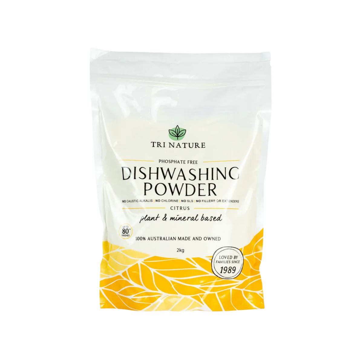 Tri Nature Citrus Dishwashing Powder Soft Pack 2kg product image