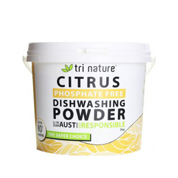 Tri Nature Citrus Dishwashing Powder Bucket 2kg