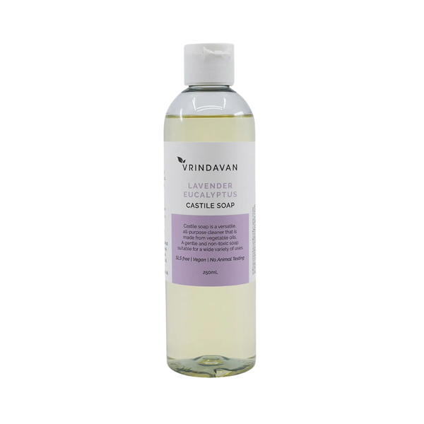 Vrindavan Castile Soap Lavender & Eucalyptus 250ml