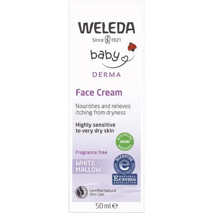Weleda Baby Derma White Mallow Facial Cream 50ml — face cream carton front