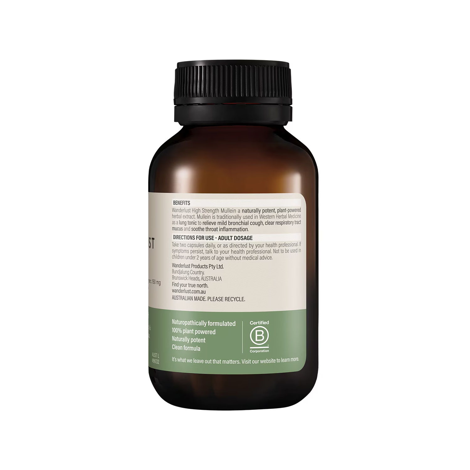 Wanderlust High Strength Mullein 60 Capsules