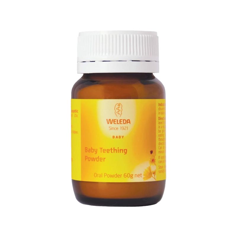 Weleda Baby Teething Powder 60g — front packshot