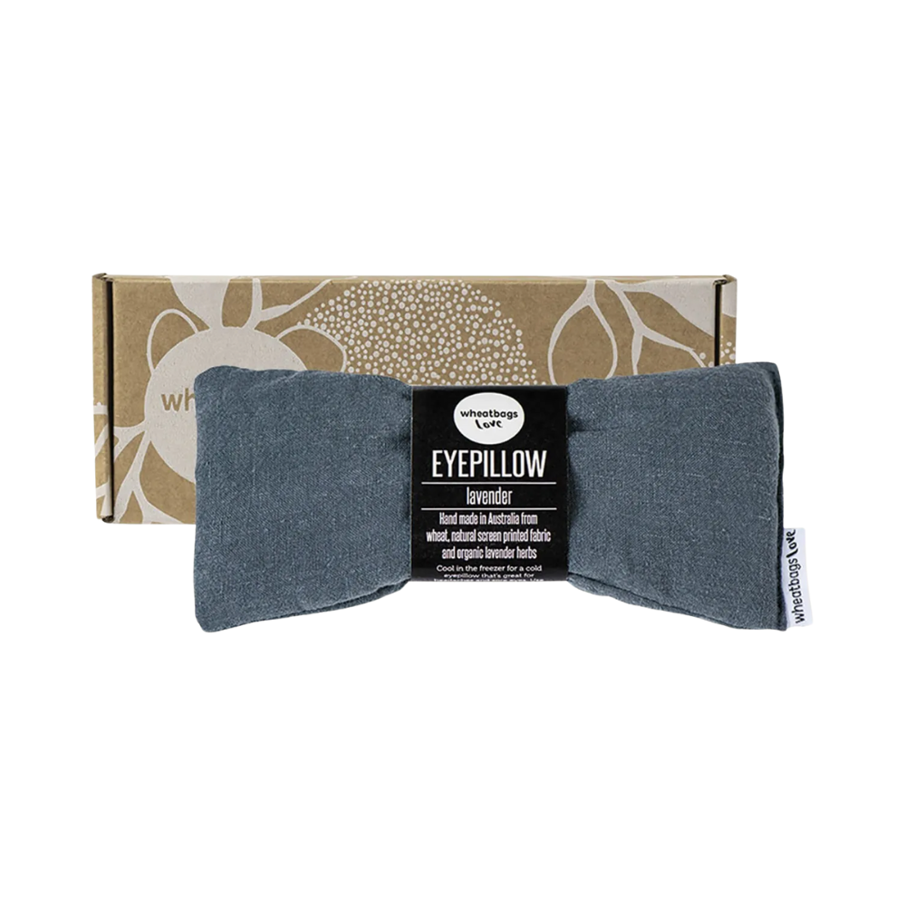 Wheatbags Love Eyepillow Luxe Linen Slate Lavender Scented