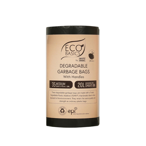 White Magic Eco Basics Garbage Bags Medium 20L x 35 Bags