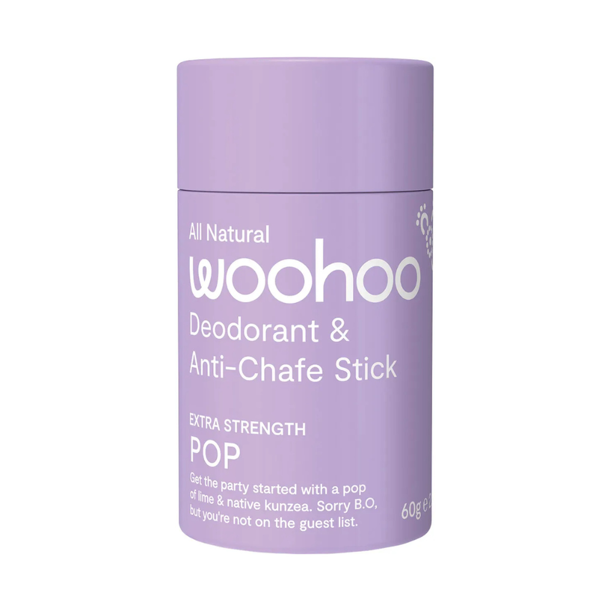 Woohoo Body Deodorant Stick Pop Extra Strength 60g product packshot