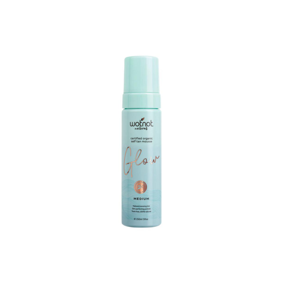 Wotnot Naturals Glow Certified Organic Tan Mousse Medium 150ml
