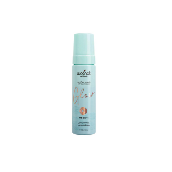 Wotnot Naturals Glow Certified Organic Tan Mousse Medium 150ml
