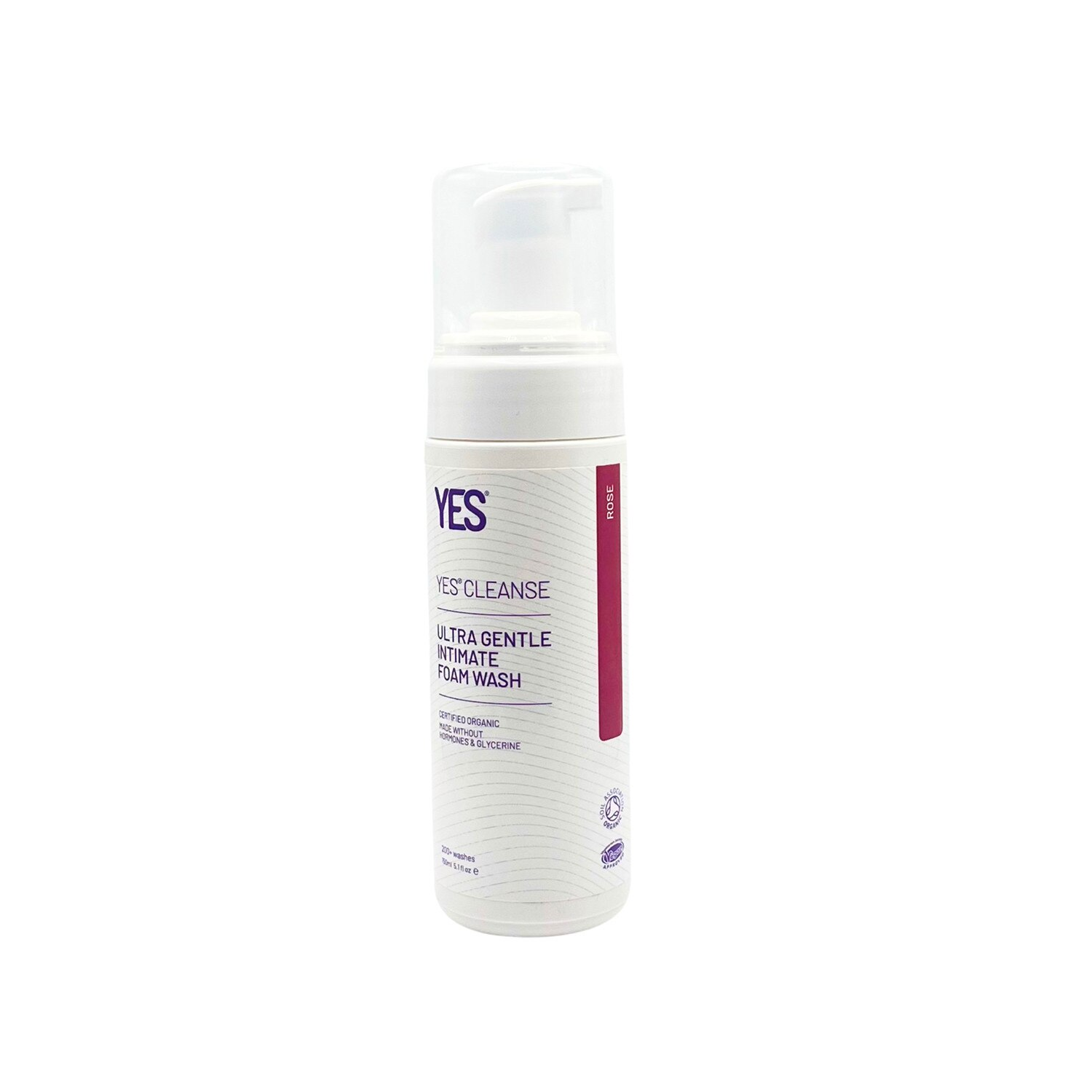 YES Cleanse Rose Organic Ultra Gentle Intimate Foam Wash 150ml