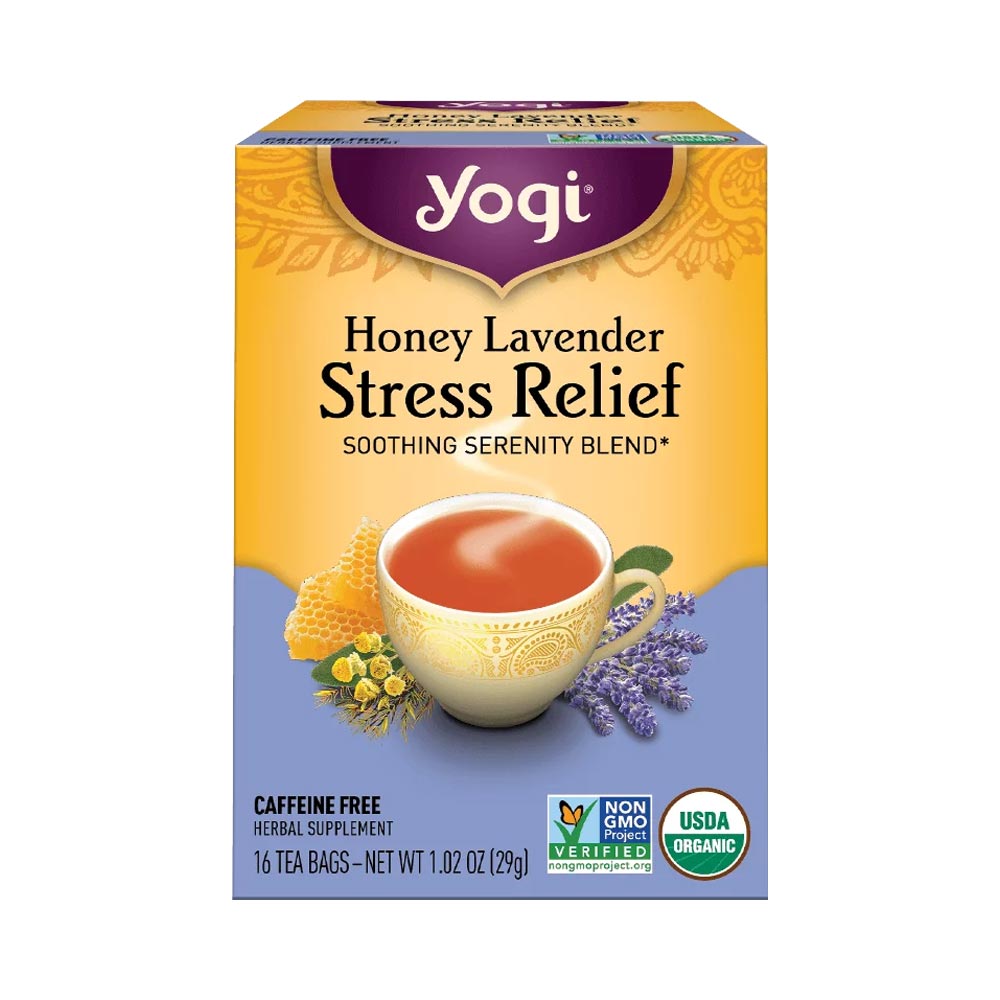 Yogi Tea Herbal Tea Bags Honey Lavender Stress Relief 16 Tea Bags