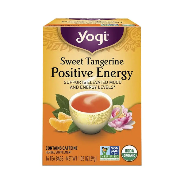 Yogi Tea Herbal Tea Bags Sweet Tangerine Positive Energy 16 Tea Bags