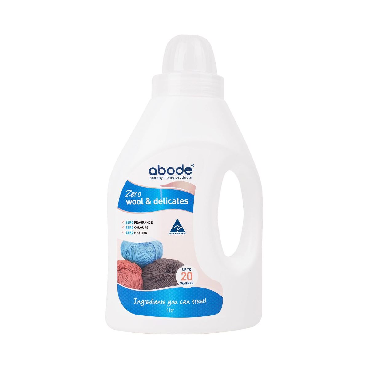 Abode Wool and Delicates Zero 1L — front packshot