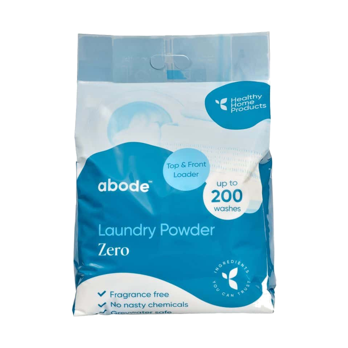 Abode Laundry Powder Zero 4kg Pouch — front packshot