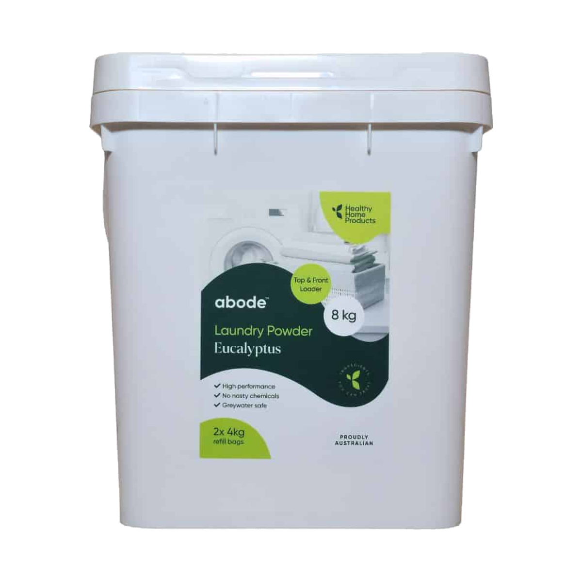 Abode Laundry Powder Eucalyptus 8kg — front packshot