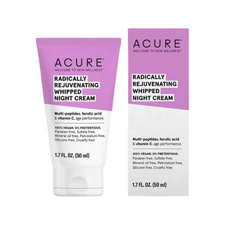 Acure Radically Rejuvenating Whipped Night Cream 50ml tube and box front