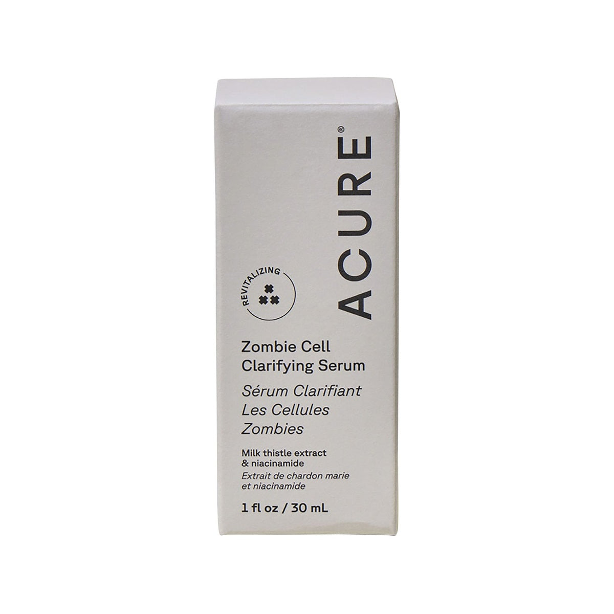 Acure Zombie Cell Clarifying Serum 30ml box front