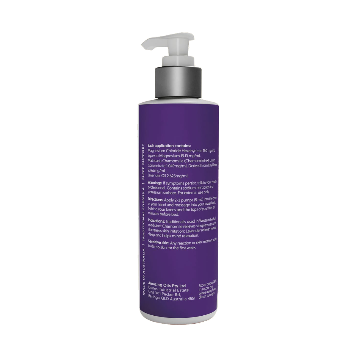 Amazing You Magnesium Sleep Lotion 200ml rear