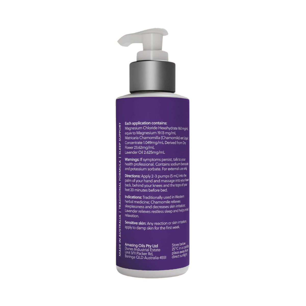 Amazing You Magnesium Sleep Lotion 125ml rear
