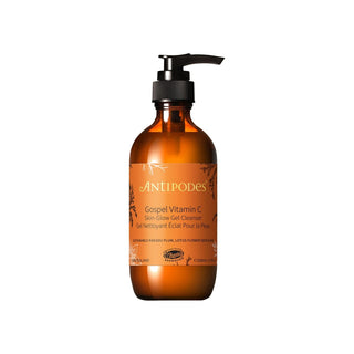 Antipodes Gospel Vitamin C Skin-Glow Gel Cleanser 200ml pure white padded packshot