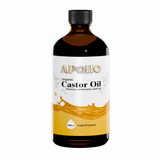 Apollo Organic Castor Oil 500ml front bottle on white background