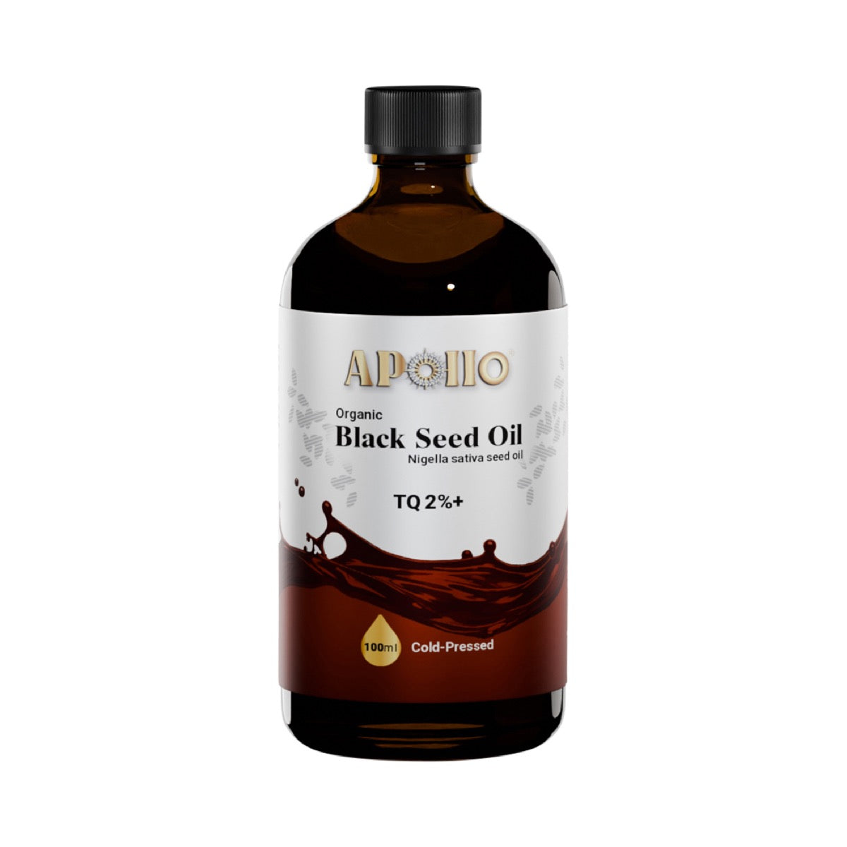 Apollo Organic Black Seed Oil TQ 2% 100ml front bottle
