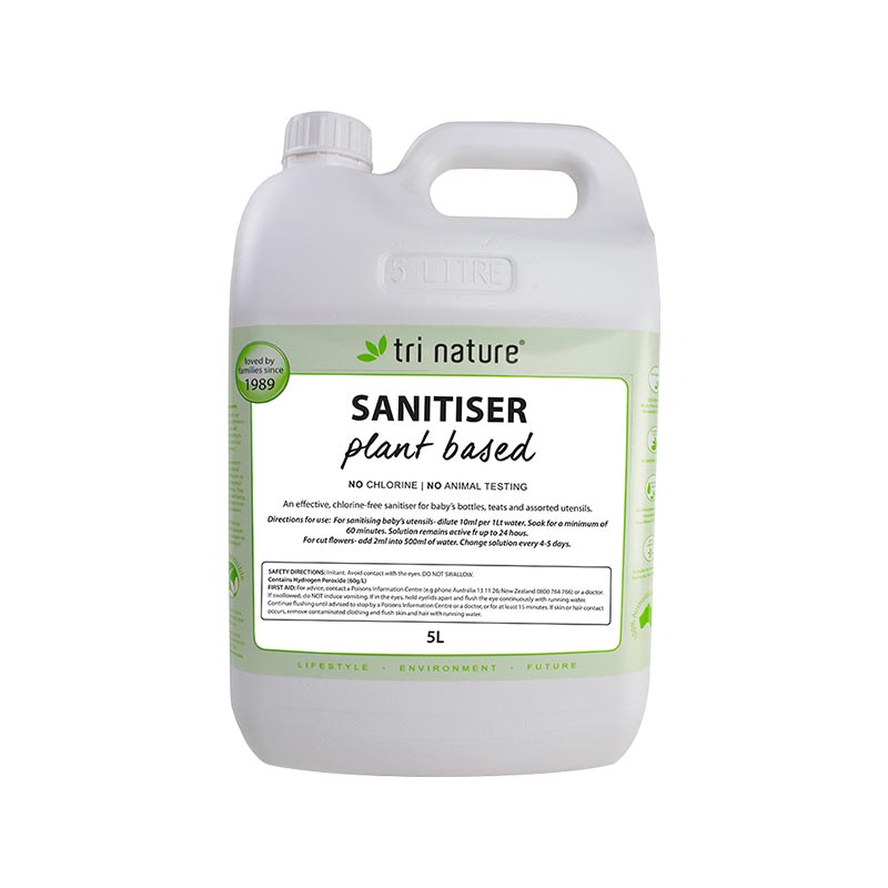 Tri Nature Chlorine Free Sanitiser Bulk with pump 5L