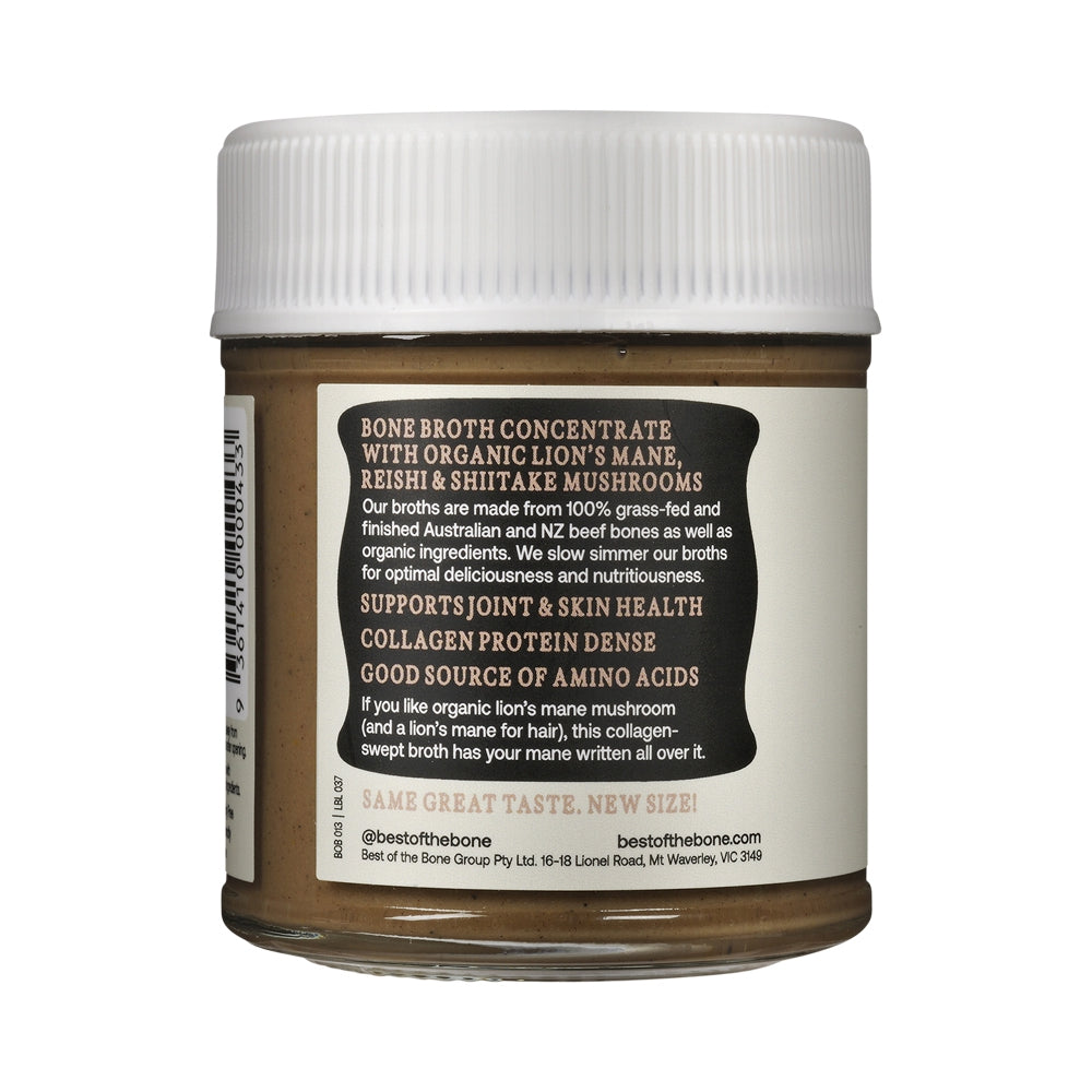 Best of the Bone Bone Broth Beef Concentrate Organic Mushrooms 180g label image 3