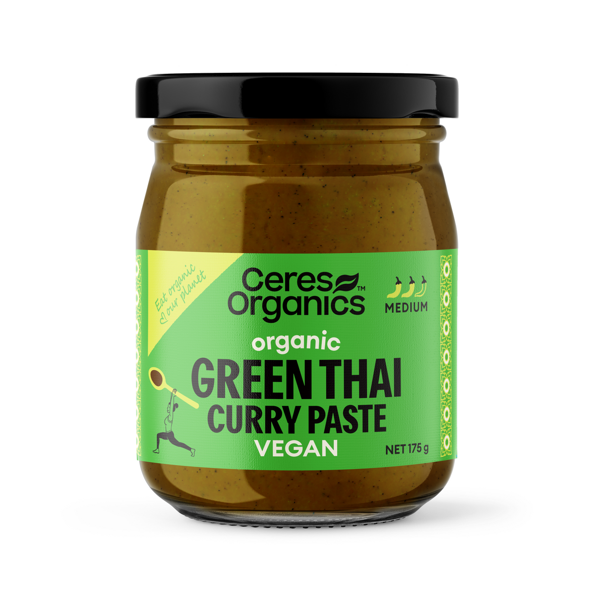 Ceres Organics Organic Green Thai Curry Paste 175g pack, front view