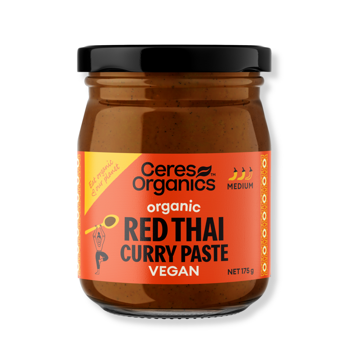 Ceres Organics Organic Red Thai Curry Paste 175g pack, front view