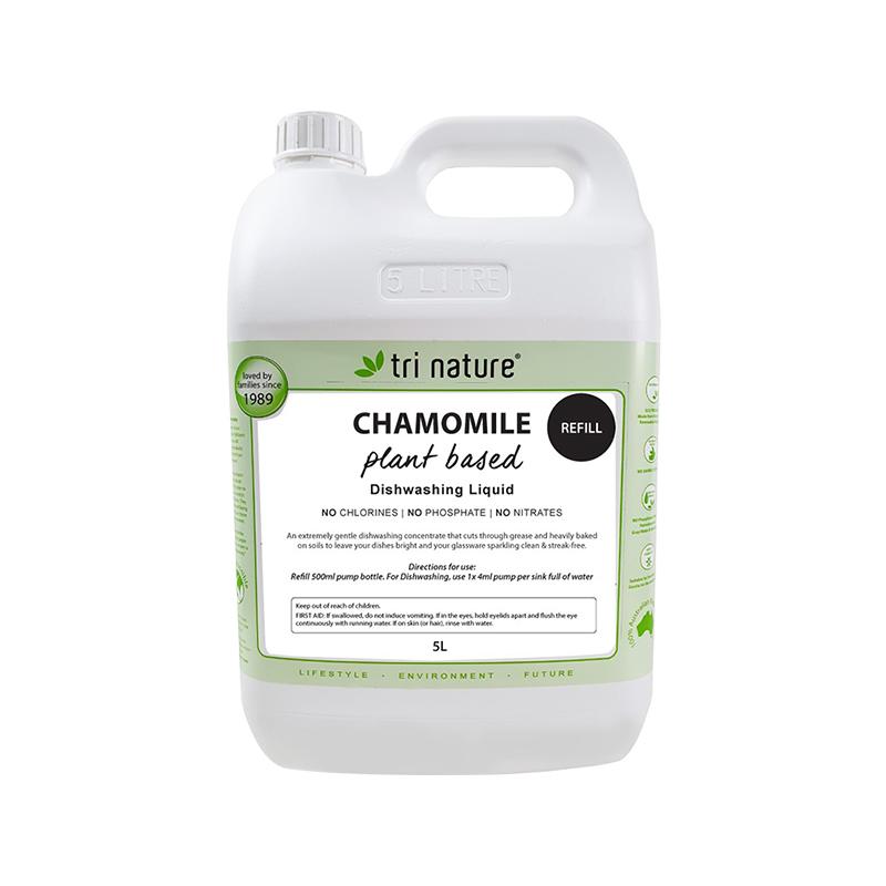 Tri Nature Chamomile Dishwashing Liquid Bulk with Pump 5L