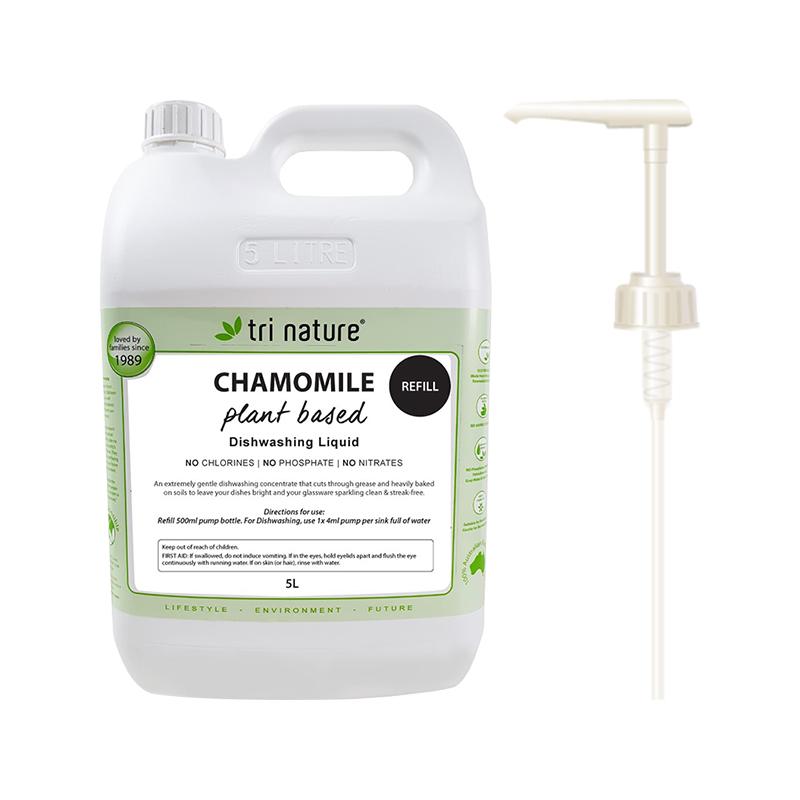 Tri Nature Chamomile Dishwashing Liquid Bulk with Pump 5L product image