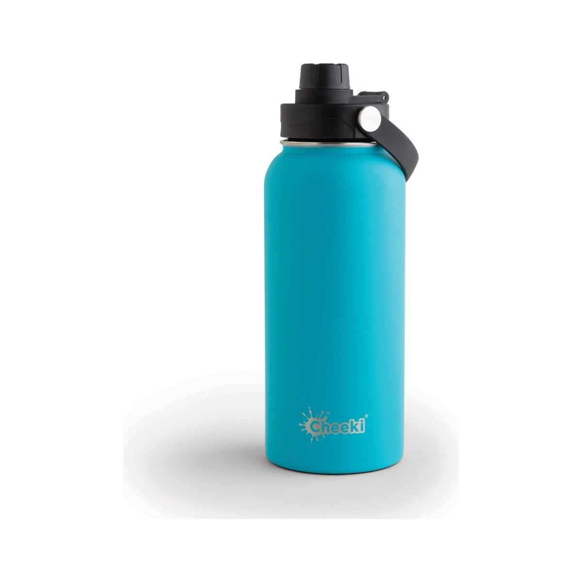 Cheeki Insulated Adventure Bottle 1L Aqua white background packshot
