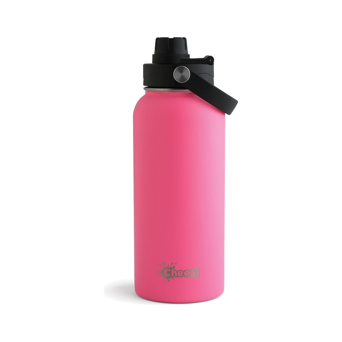 Cheeki Insulated Adventure Bottle 1L Magenta white background packshot