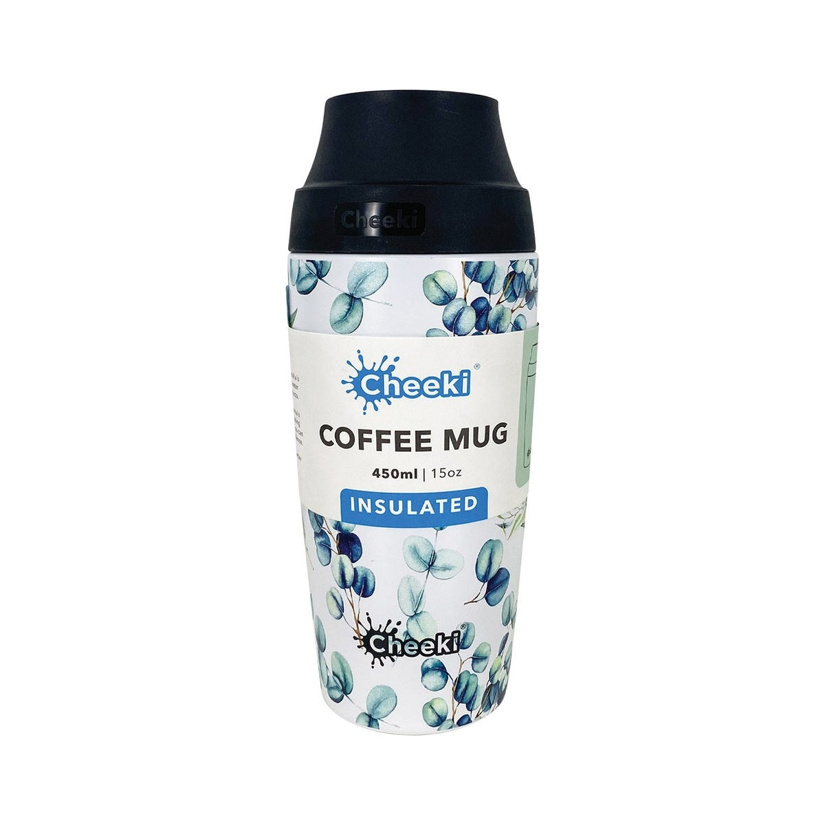 Cheeki Insulated Coffee Mug 450ml / 3D Watercolour white background packshot
