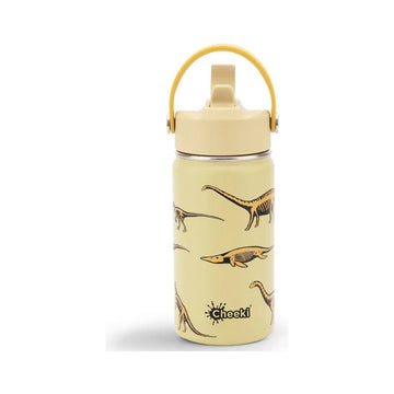Cheeki Kids Insulated Bottle 400ml Dinosaur white background packshot