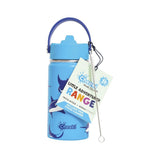 Cheeki Kids Insulated Bottle 400ml Sharks white background packshot